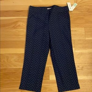 NWT Margaret M Bobbie Printed Capri Pant